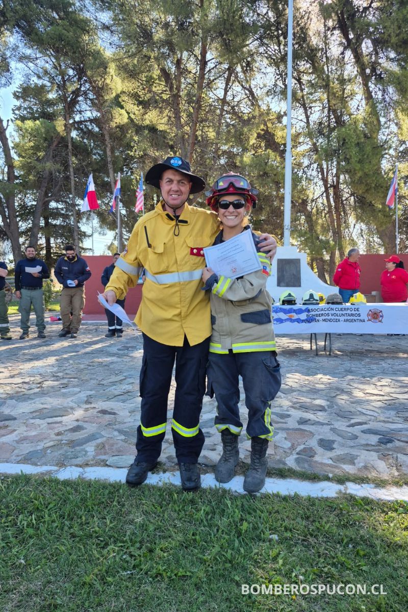 Unidad Forestal Acreditada Segunda Compañía Bomberos Pucón se Capacita Internacionalmente en Mendoza, Argentina 15